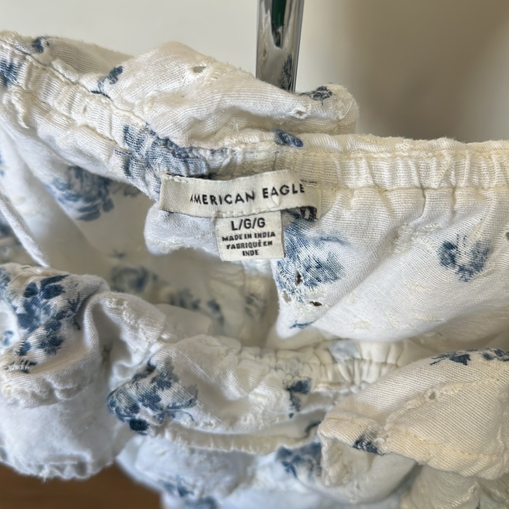 Floral Ruffle White Top - Picture 4 of 5